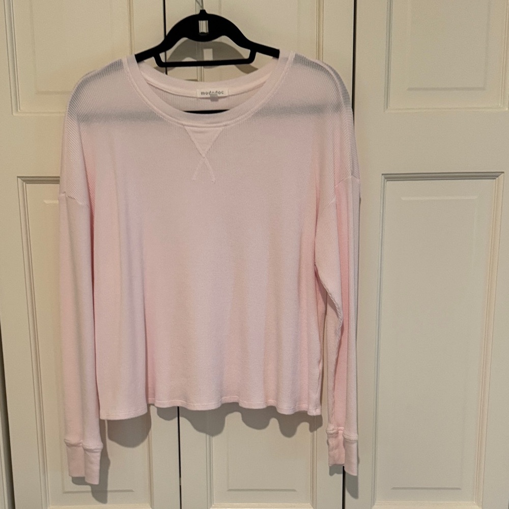 Soft Pink Long Sleeve Women's Top